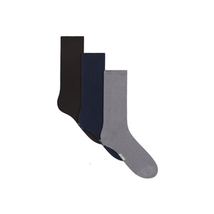 MENS DAY SOCK 3-PACK | GUNMETAL NAVY MULTI