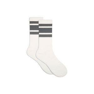MENS EVERYDAY STRIPE SOCK | CHALK