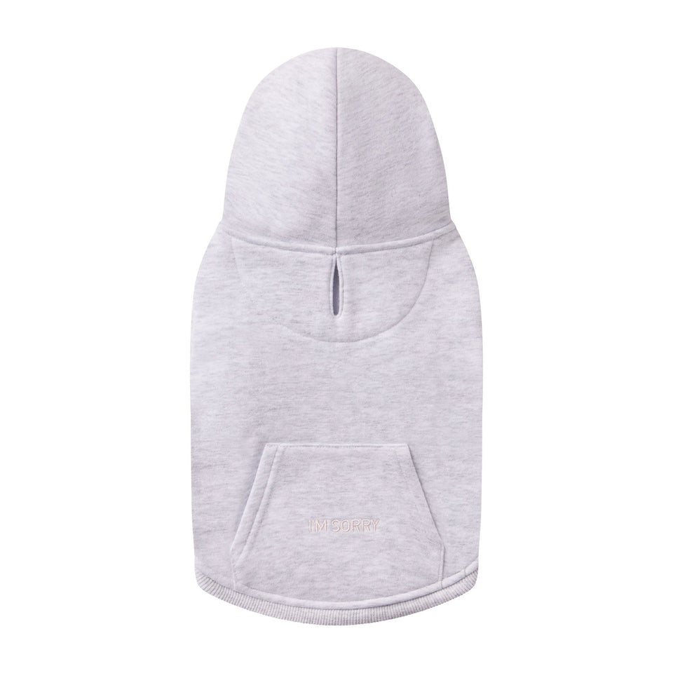 COTTON FLEECE PET HOODIE | LIGHT HEATHER GREY