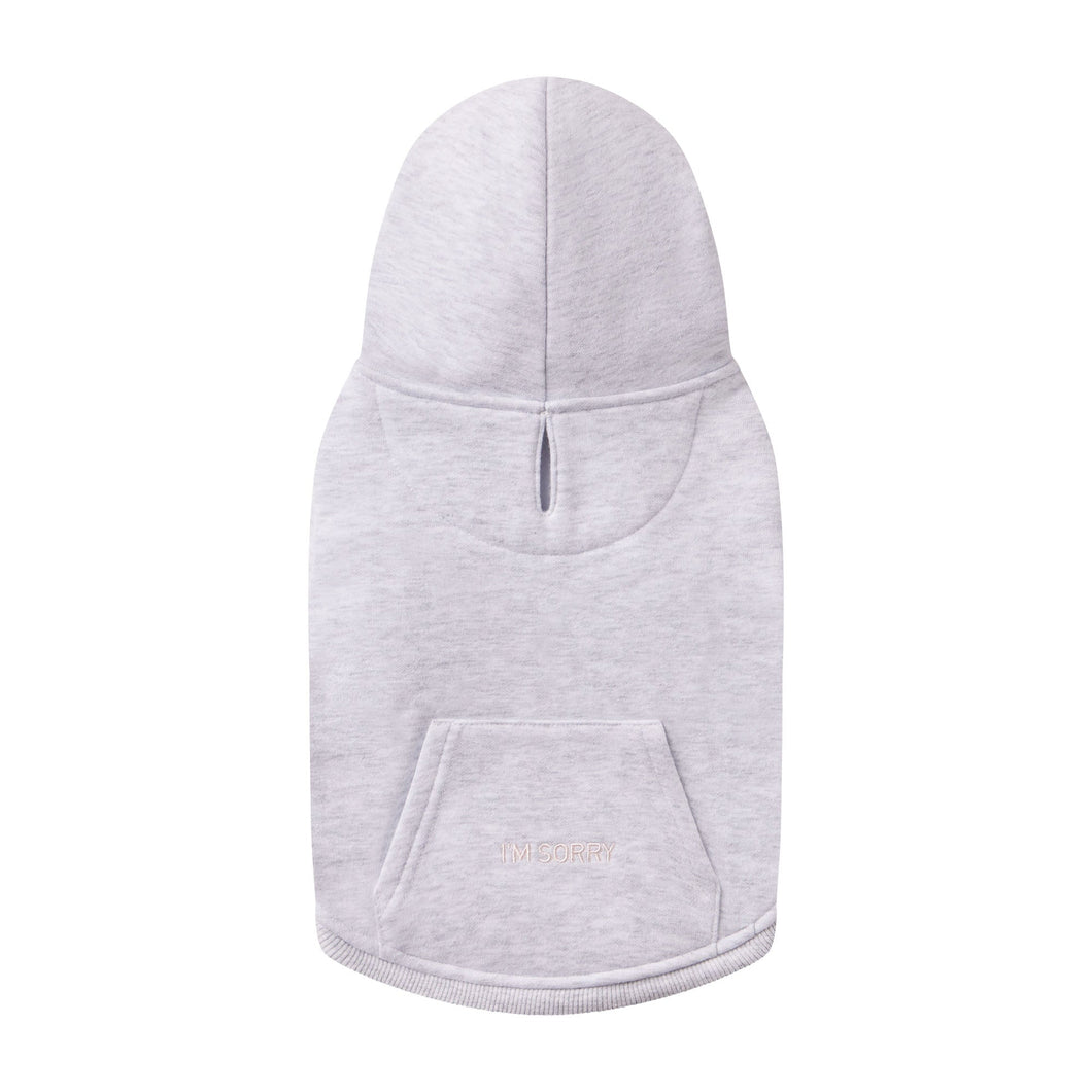 COTTON FLEECE PET HOODIE | LIGHT HEATHER GREY
