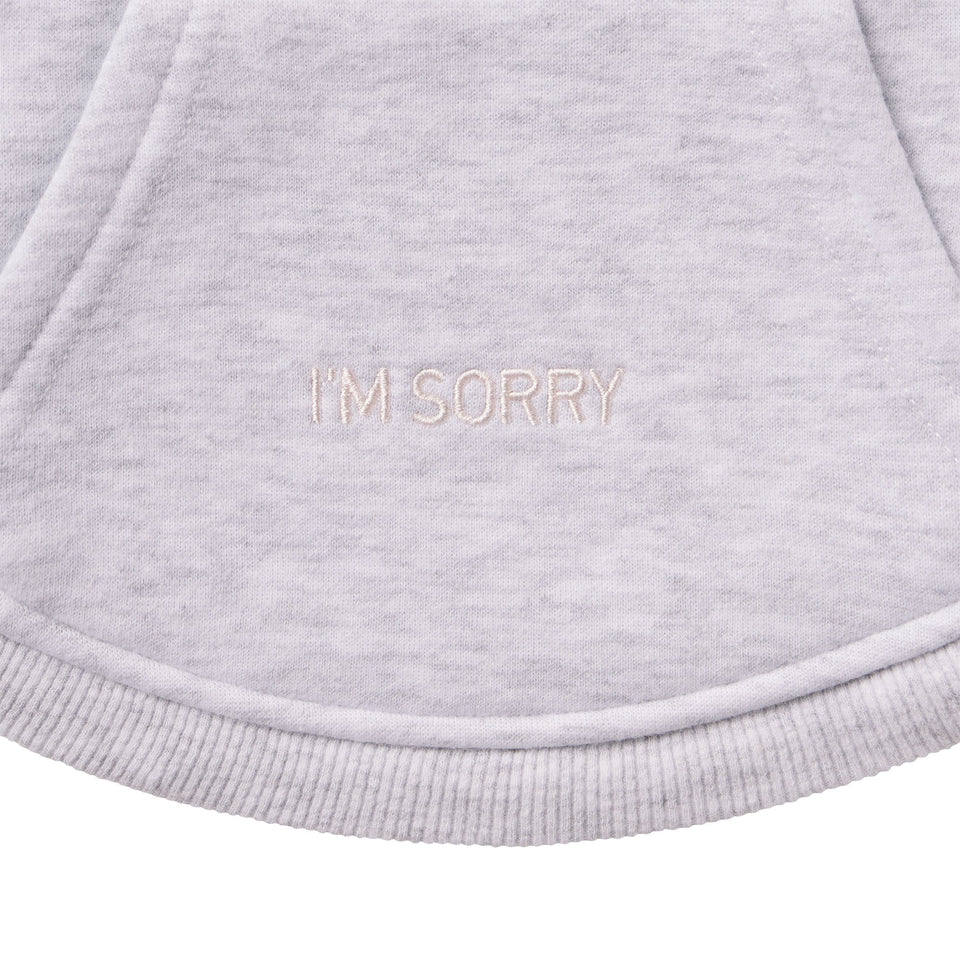 COTTON FLEECE PET HOODIE | LIGHT HEATHER GREY