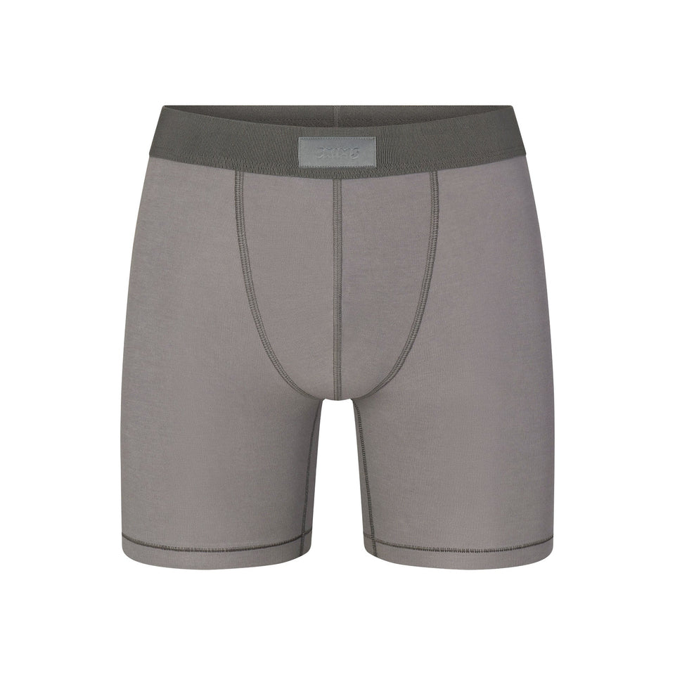 SKIMS COTTON MENS 5" BOXER BRIEF | WASHED GUNMETAL