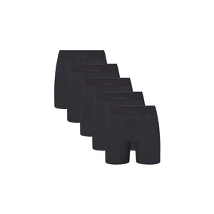 SKIMS COTTON MENS 5" BOXER BRIEF 5-PACK | ONYX