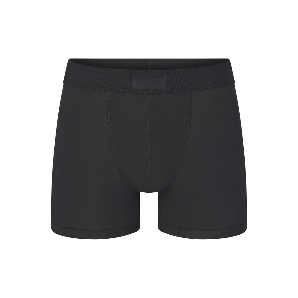 SKIMS COTTON MENS 3" BOXER BRIEF | ONYX
