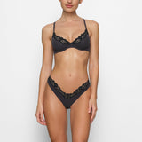 FITS EVERYBODY LACE UNLINED SCOOP BRA | ONYX
