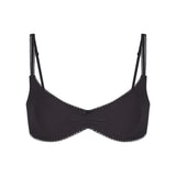 FITS EVERYBODY PICOT SKIMPY SCOOP BRALETTE | ONYX
