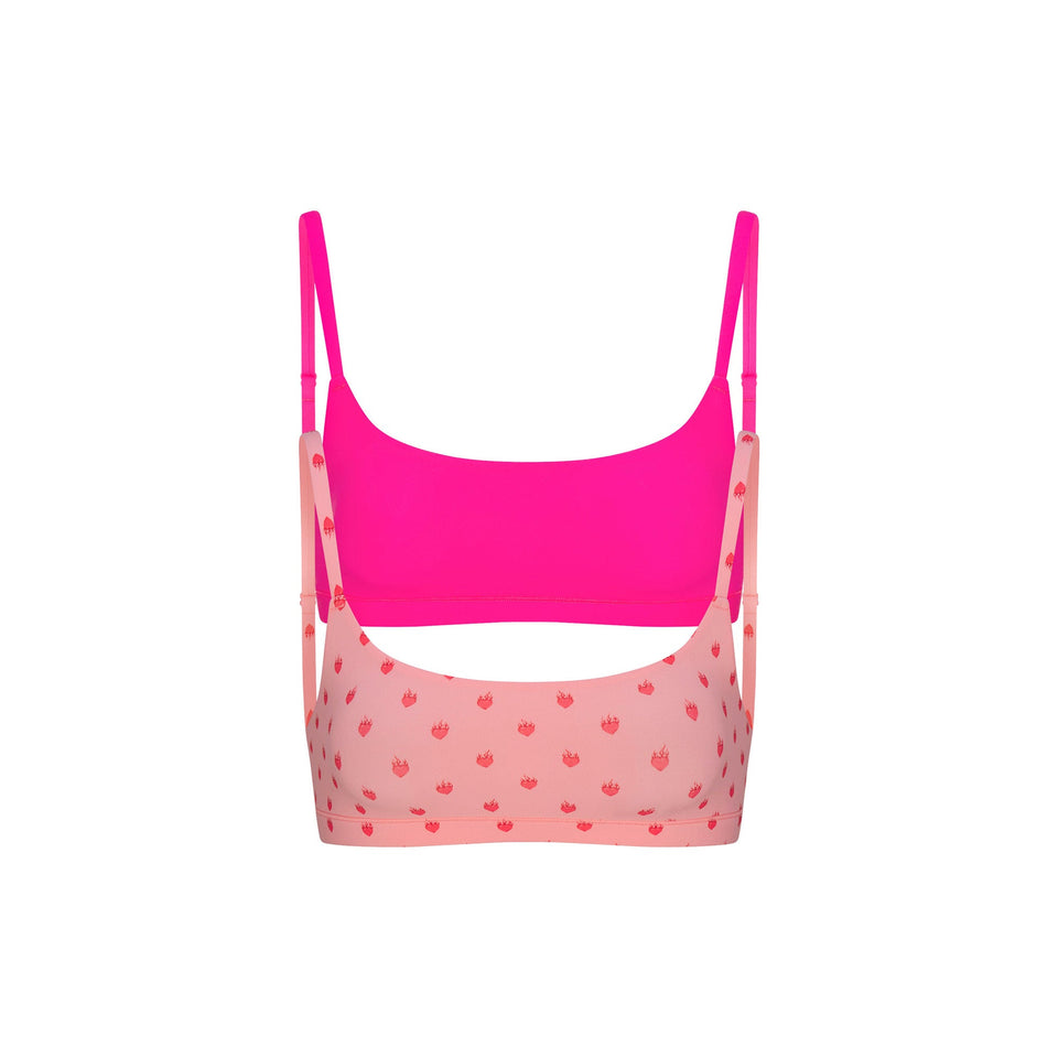 FITS EVERYBODY SCOOP BRALETTE 2-PACK | FLAMINGO AND FLAME HEART