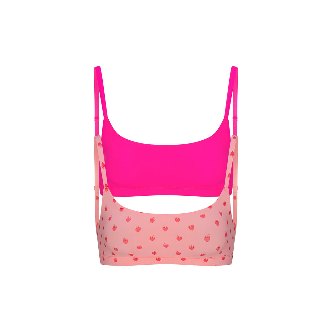 FITS EVERYBODY SCOOP BRALETTE 2-PACK | FLAMINGO AND FLAME HEART