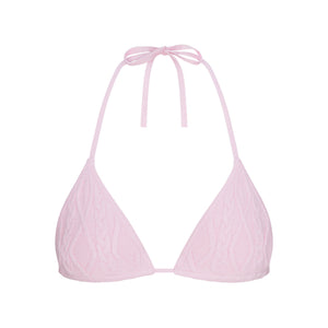 SWEATER KNIT TRIANGLE BRALETTE | BABY PINK