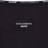DOLCE&GABBANA X SKIMS COTTON JERSEY BOXER | ONYX