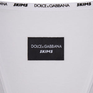 DOLCE&GABBANA X SKIMS COTTON JERSEY BOXER | SNOW