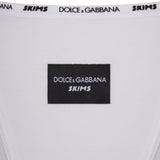 DOLCE&GABBANA X SKIMS COTTON JERSEY BOXER | SNOW