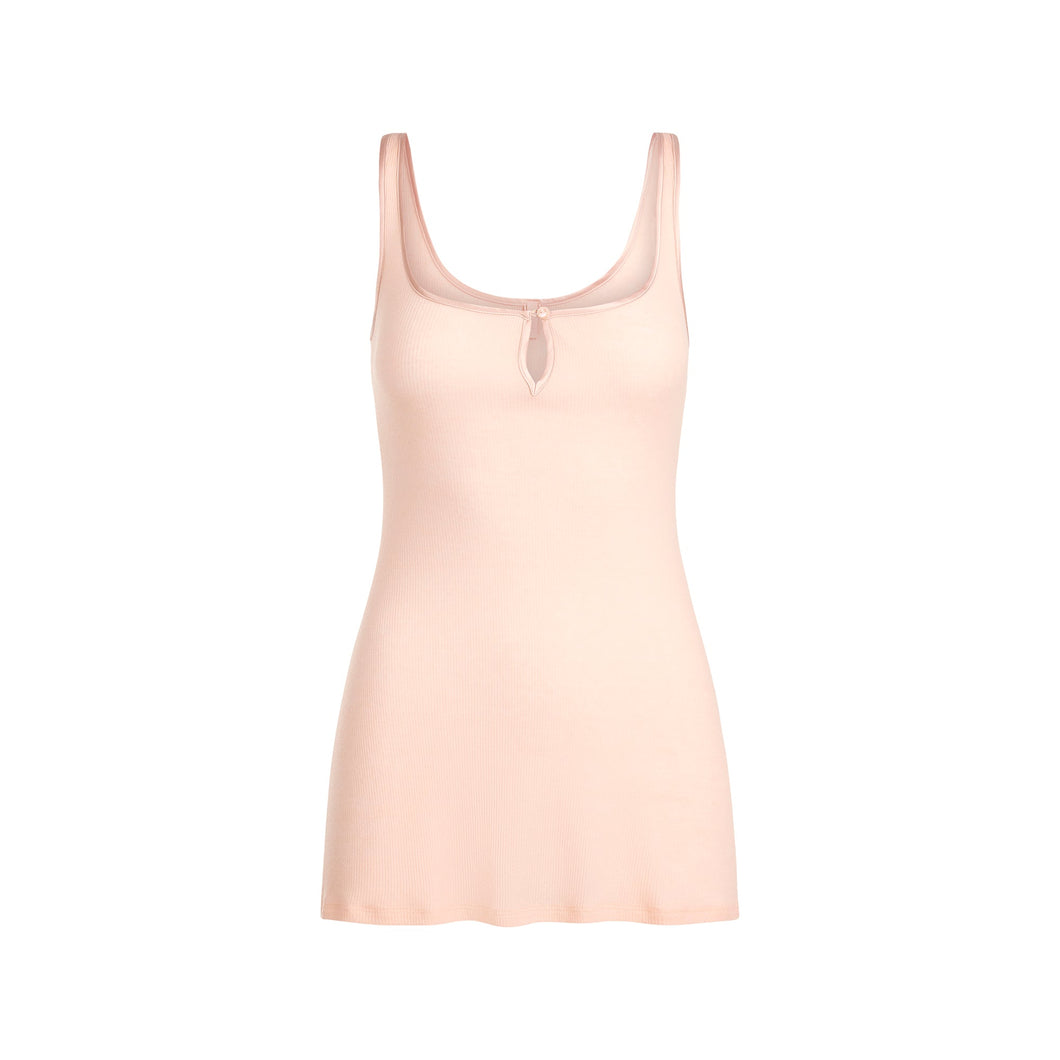 SHEER RIB MINI SLIP DRESS | VILLA