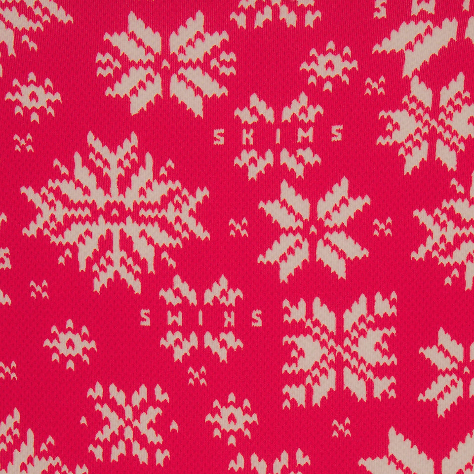 FITS EVERYBODY LACE TRIANGLE CAMI AND BOY SHORT SET | RED SNOWFLAKE FAIR ISLE