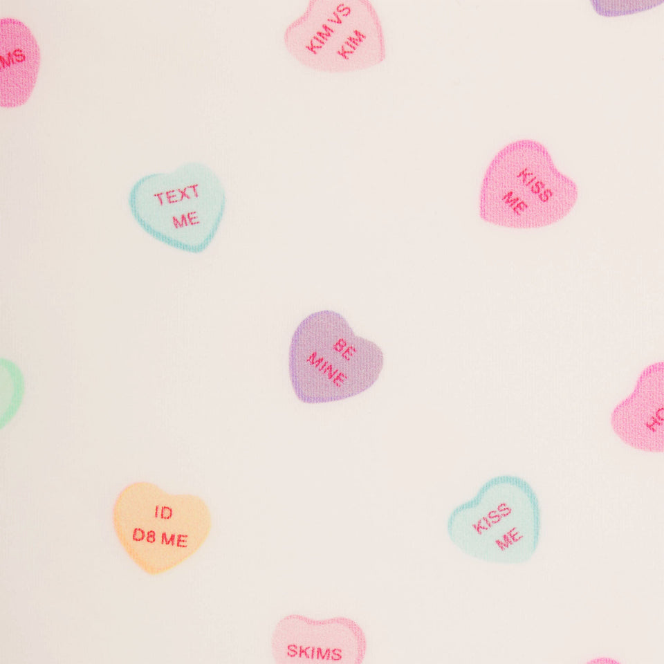 FITS EVERYBODY LACE STRING THONG | MARBLE CANDY HEART PRINT