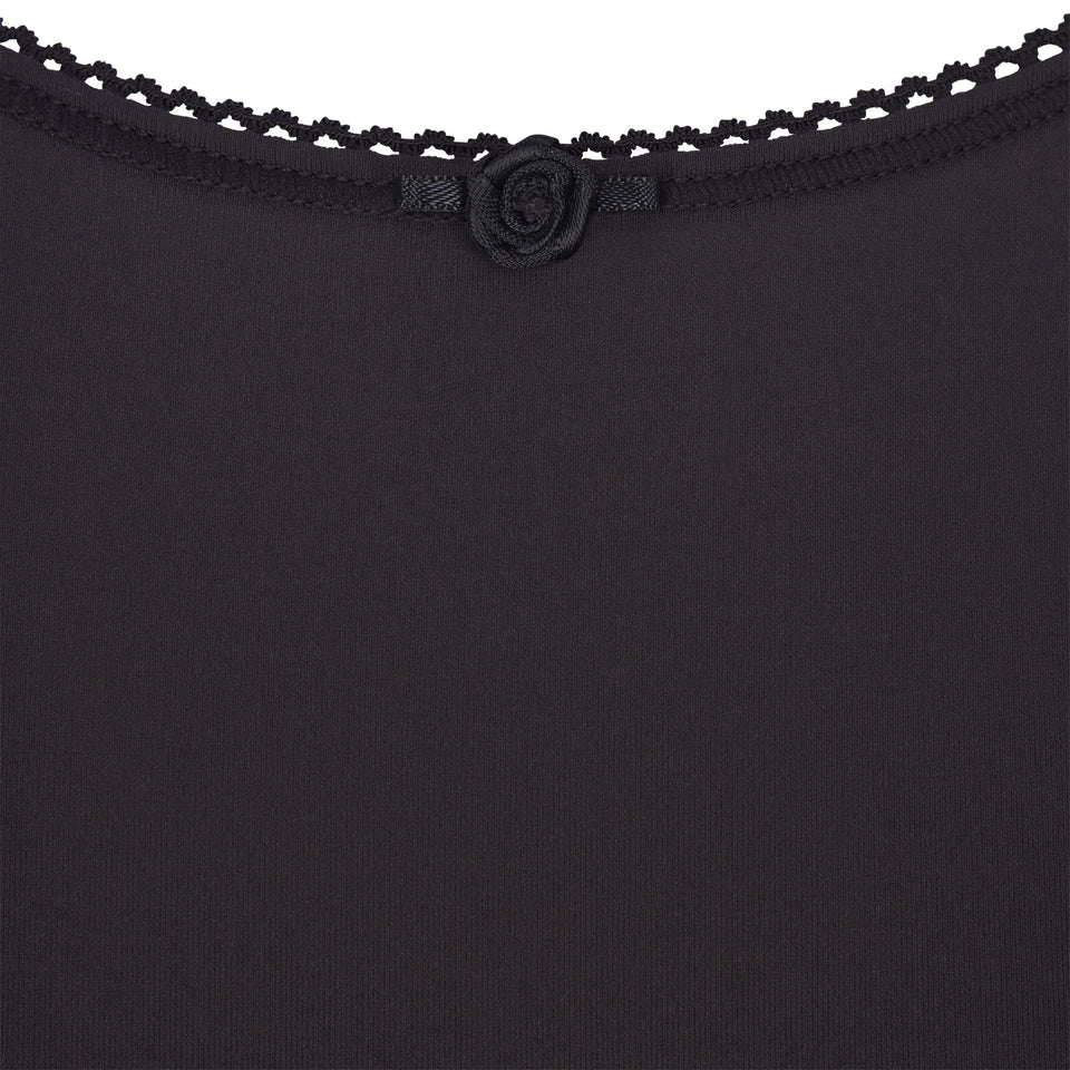 FITS EVERYBODY PICOT SKIMPY SCOOP BRALETTE | ONYX