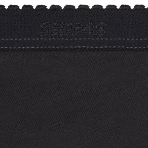LIGHTWEIGHT COTTON LOGO PICOT HIPSTER | SOOT