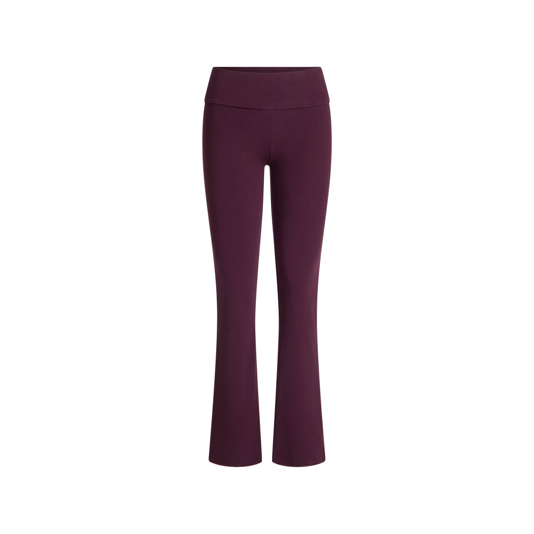COTTON JERSEY FOLDOVER PANT | CURRANT