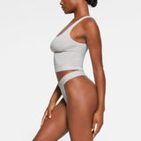 COTTON RIB TANK | LIGHT HEATHER GREY