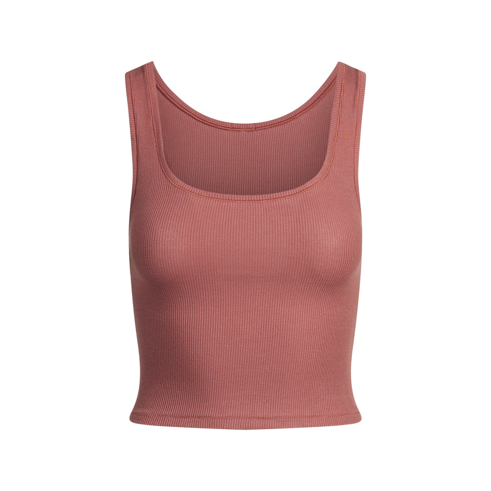 COTTON RIB TANK | REDWOOD