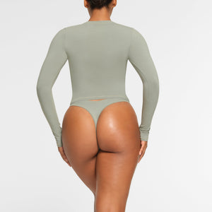 COTTON JERSEY LONG SLEEVE T-SHIRT | MINERAL