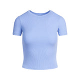 COTTON RIB T-SHIRT | BLUE VIOLET