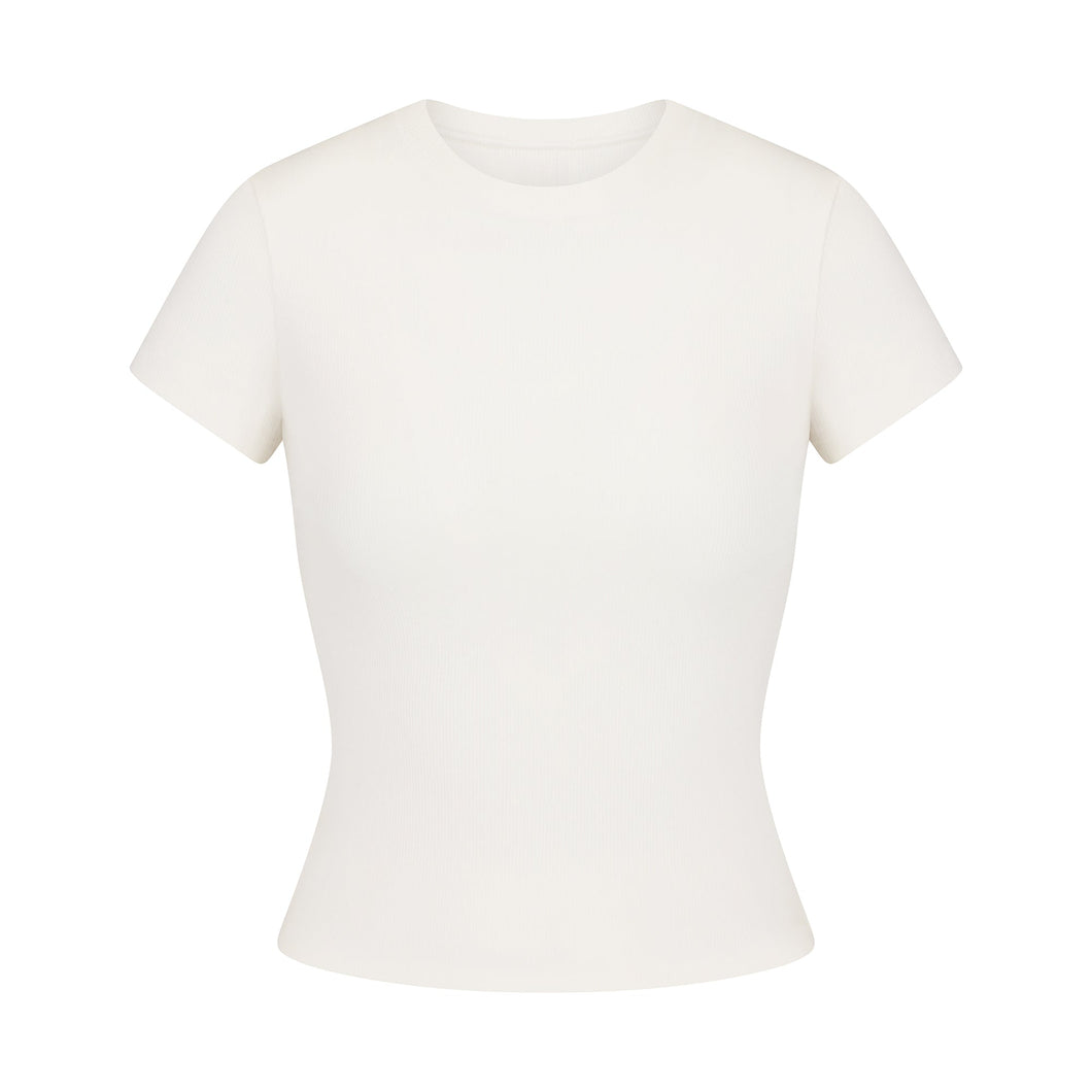 COTTON RIB T-SHIRT | MARBLE