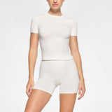 COTTON RIB T-SHIRT | MARBLE