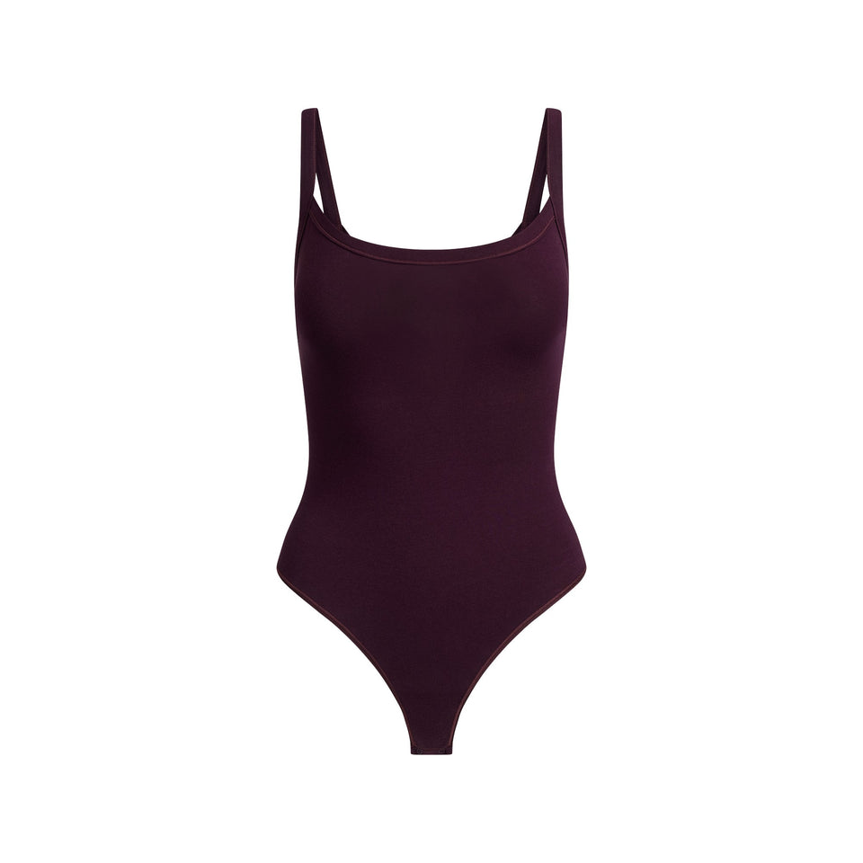COTTON JERSEY SCOOP NECK BODYSUIT | CURRANT