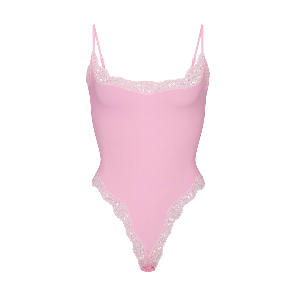 FITS EVERYBODY LACE CAMI BODYSUIT | BUBBLEGUM TONAL