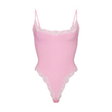 FITS EVERYBODY LACE CAMI BODYSUIT | BUBBLEGUM TONAL