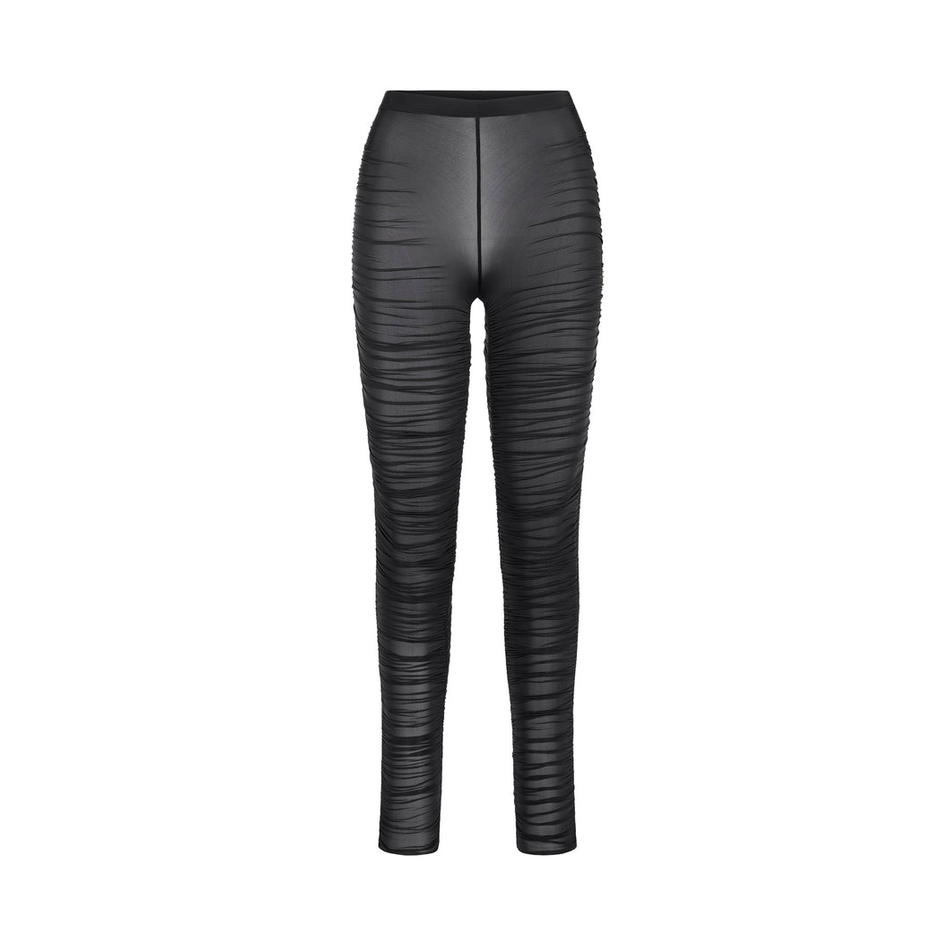 MILKY SHEER HIGH-WAISTED LEGGING | OBSIDIAN