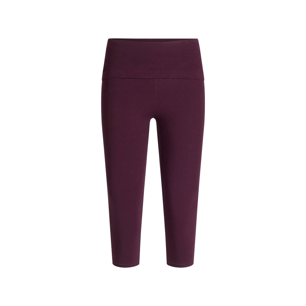 COTTON JERSEY FOLDOVER CAPRI | CURRANT