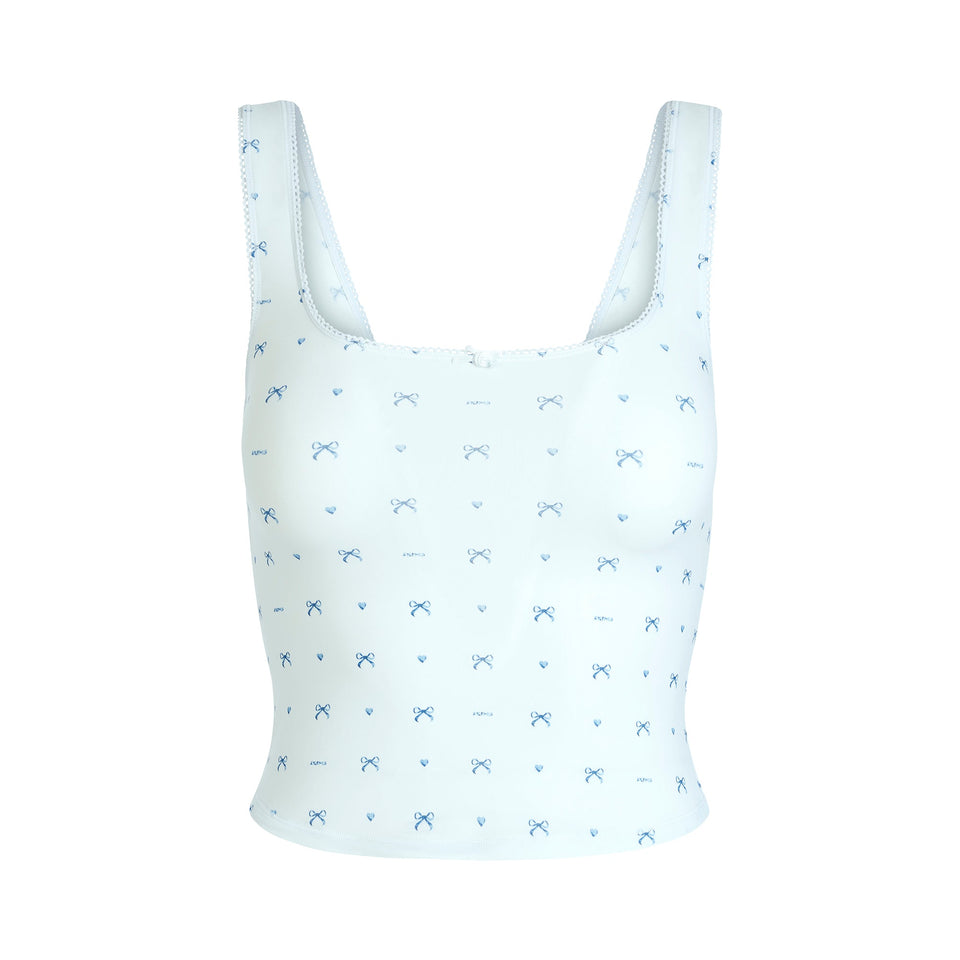 FITS EVERYBODY PICOT TANK AND HIPSTER SET | CLOUD BOW PRINT