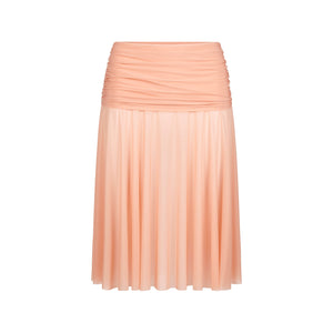 MILKY SHEER MIDI SKIRT | DESERT CLAY
