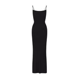 SOFT LOUNGE PETITE LONG SLIP DRESS | ONYX