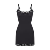 FITS EVERYBODY LACE SLIP DRESS | ONYX