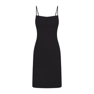 SMOOTH LAYERS MIDI DRESS | OBSIDIAN
