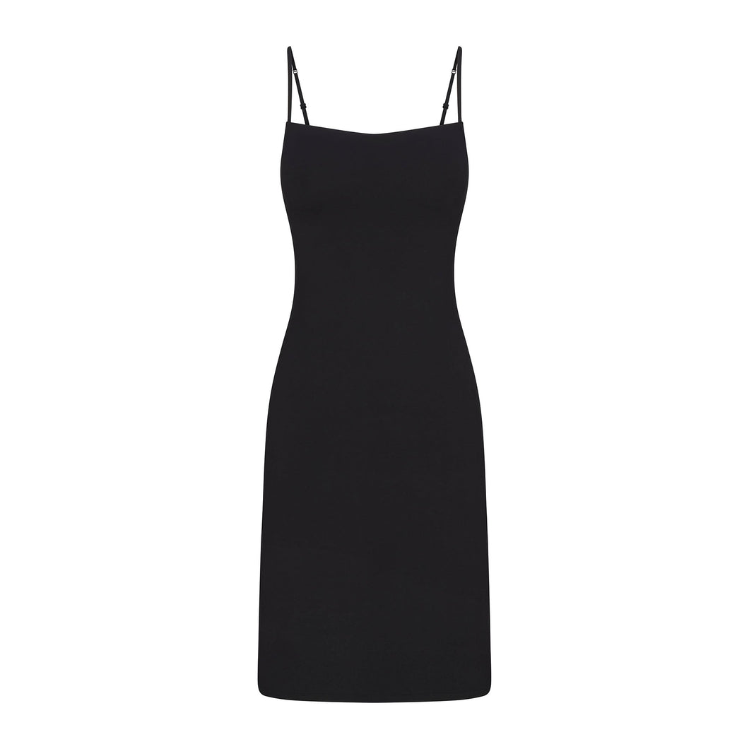 SMOOTH LAYERS MIDI DRESS | OBSIDIAN