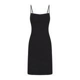 SMOOTH LAYERS MIDI DRESS | OBSIDIAN