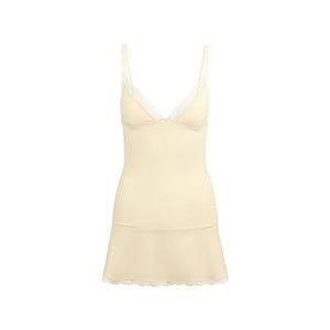 COTTON JERSEY LACE SLIP DRESS | BUTTER