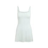DROP NEEDLE POINTELLE CAMI MINI DRESS | FROST
