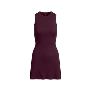 COTTON RIB TANK DRESS | CURRANT