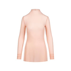 MILKY SHEER MOCK NECK TUNIC | DESERT CLAY