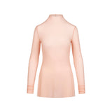 MILKY SHEER MOCK NECK TUNIC | DESERT CLAY