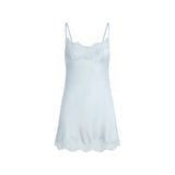WOVEN SHINE LACE SLIP DRESS | CLOUD