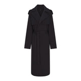 BOYFRIEND FLEECE OVERSIZED TRENCH COAT | WASHED ONYX