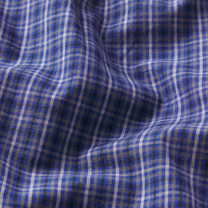 COTTON POPLIN MICRO SHORT SLEEP SET | NAVY CHECK