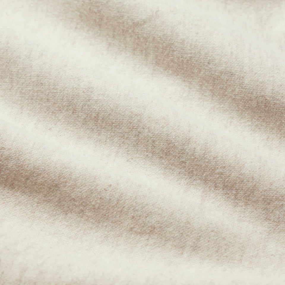 COTTON FLEECE FOLDOVER MINI SKIRT | OATMEAL HEATHER