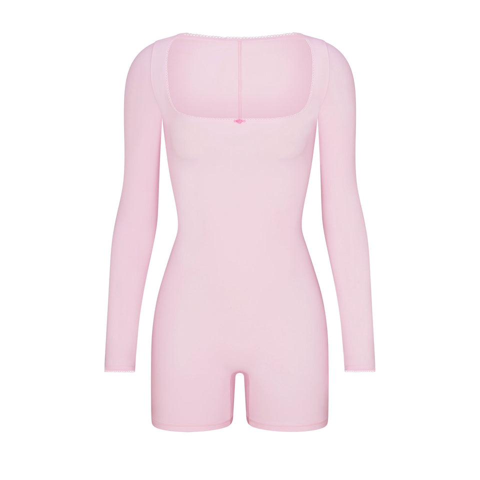 FITS EVERYBODY PICOT LONG SLEEVE ONESIE | CHERRY BLOSSOM TONAL